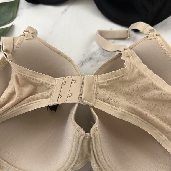 Natori Sheer Jacquard Underwire Bra Size 36 D Lot of 2 Nude Beige Black - Picture 6 of 11